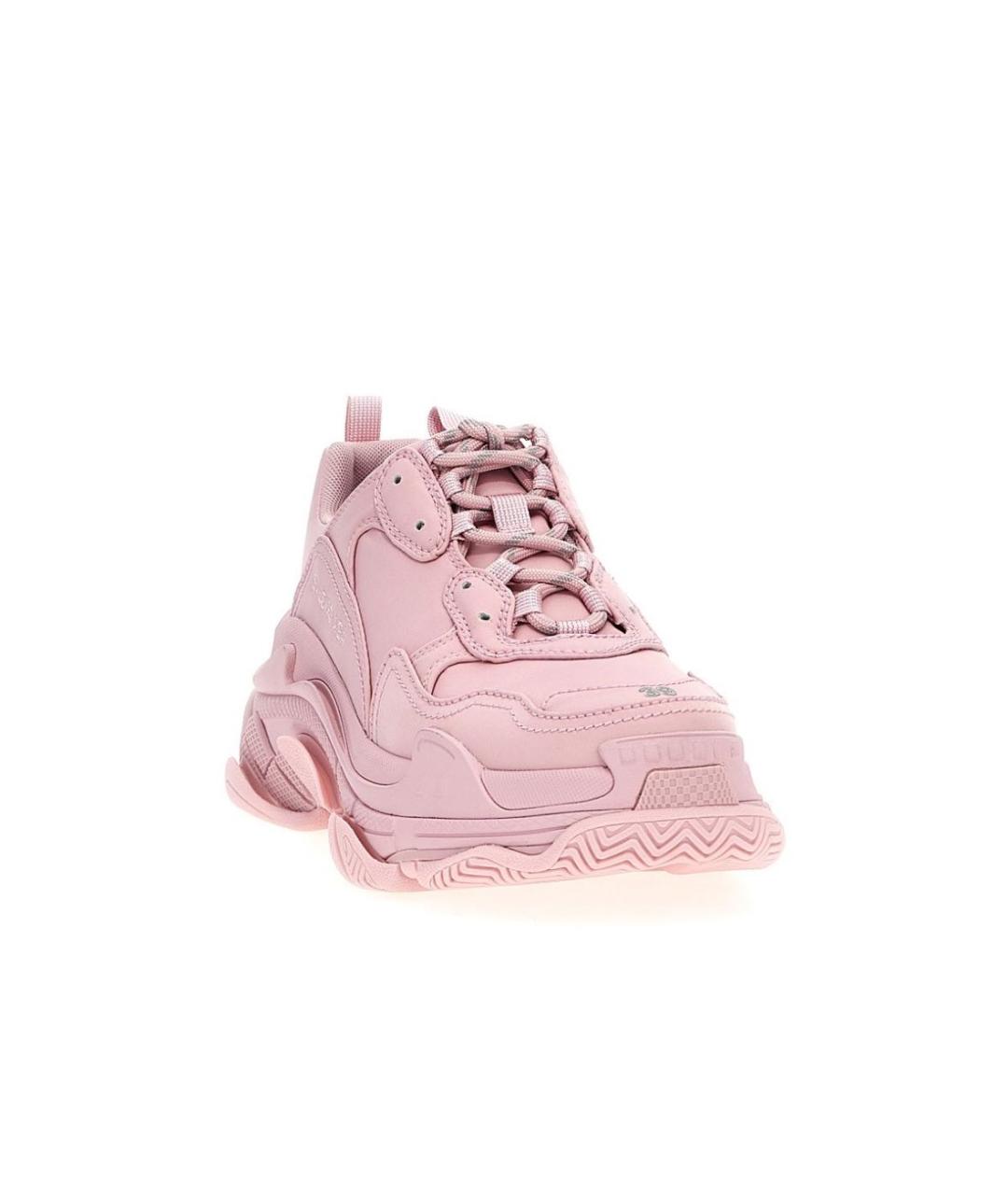 BALENCIAGA Розовые кожаные кроссовки, фото 4