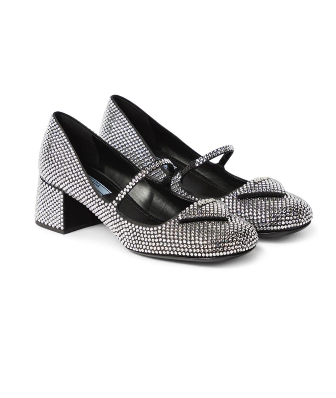 PRADA Черные текстильные туфли, фото 4