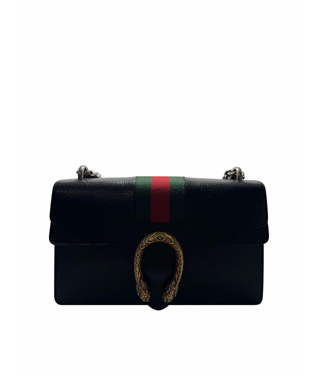 GUCCI Черная кожаная сумка через плечо, фото 1