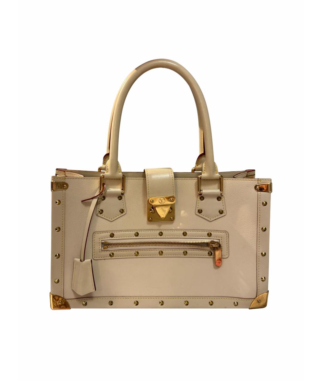 LOUIS VUITTON Белая кожаная сумка тоут, фото 1