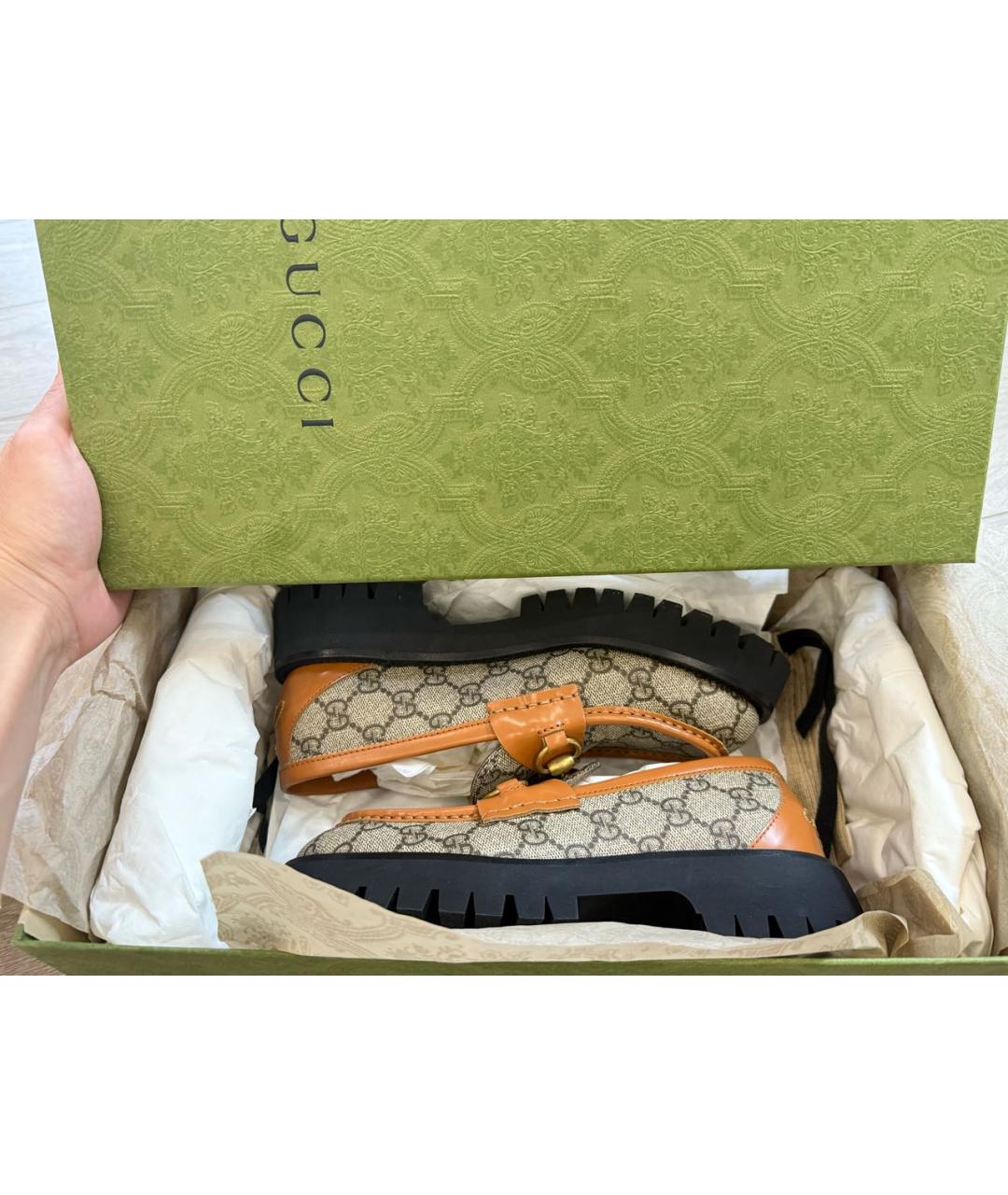 GUCCI Оранжевое лоферы, фото 3
