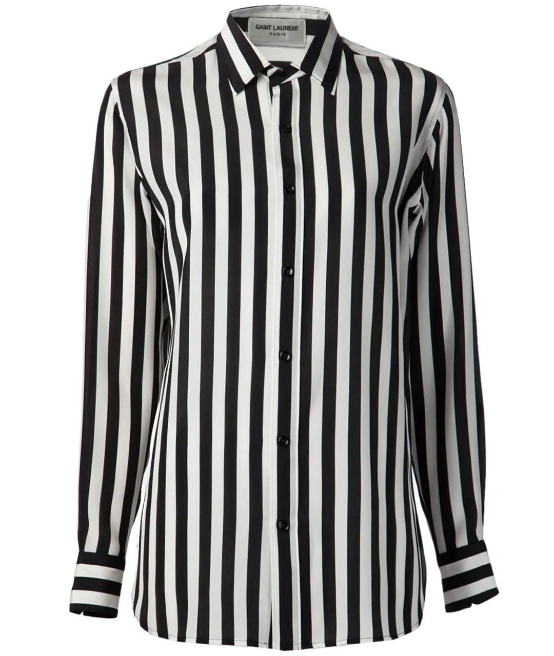 SAINT LAURENT Белая шелковая блузы, фото 9