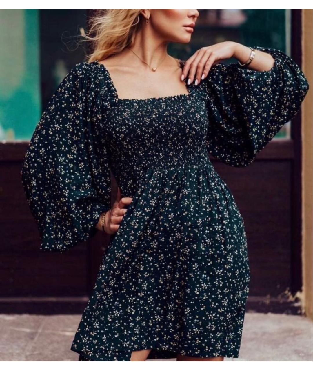 GANNI Черное вискозное повседневное платье, фото 8