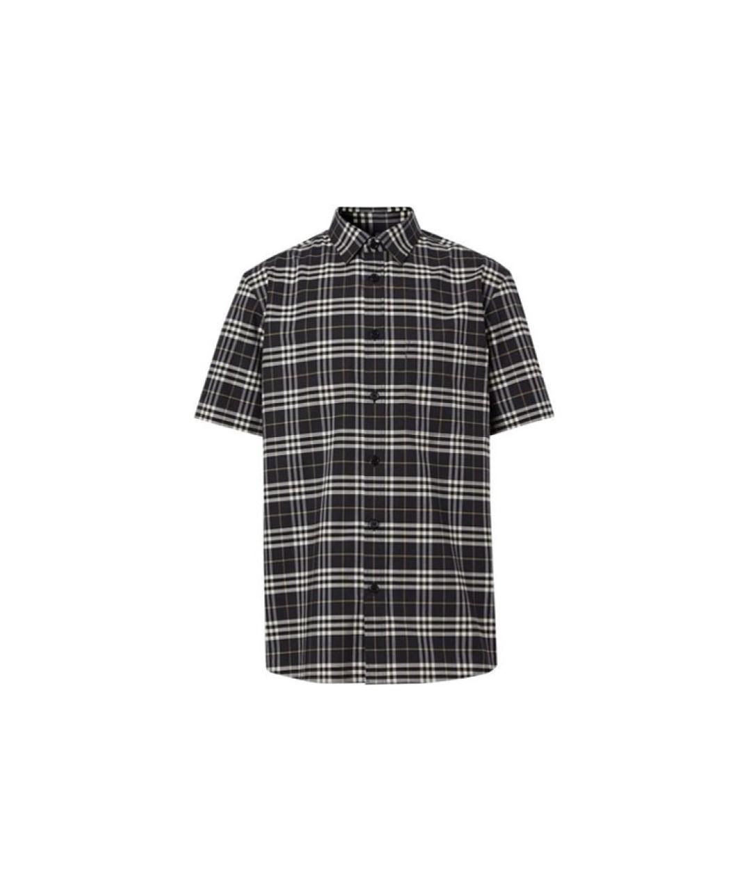 BURBERRY Черная хлопковая кэжуал рубашка, фото 1