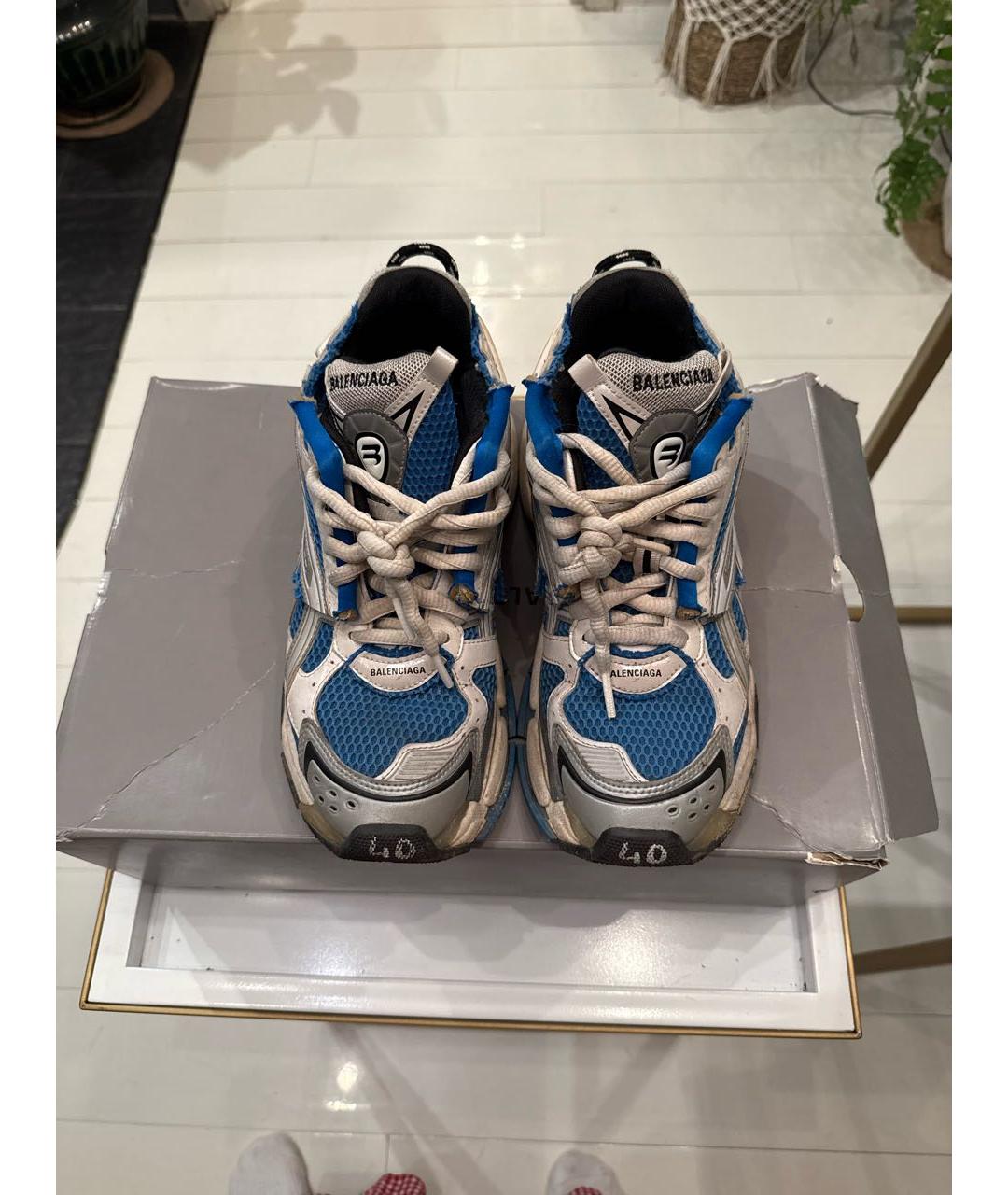 BALENCIAGA Синие кроссовки, фото 2