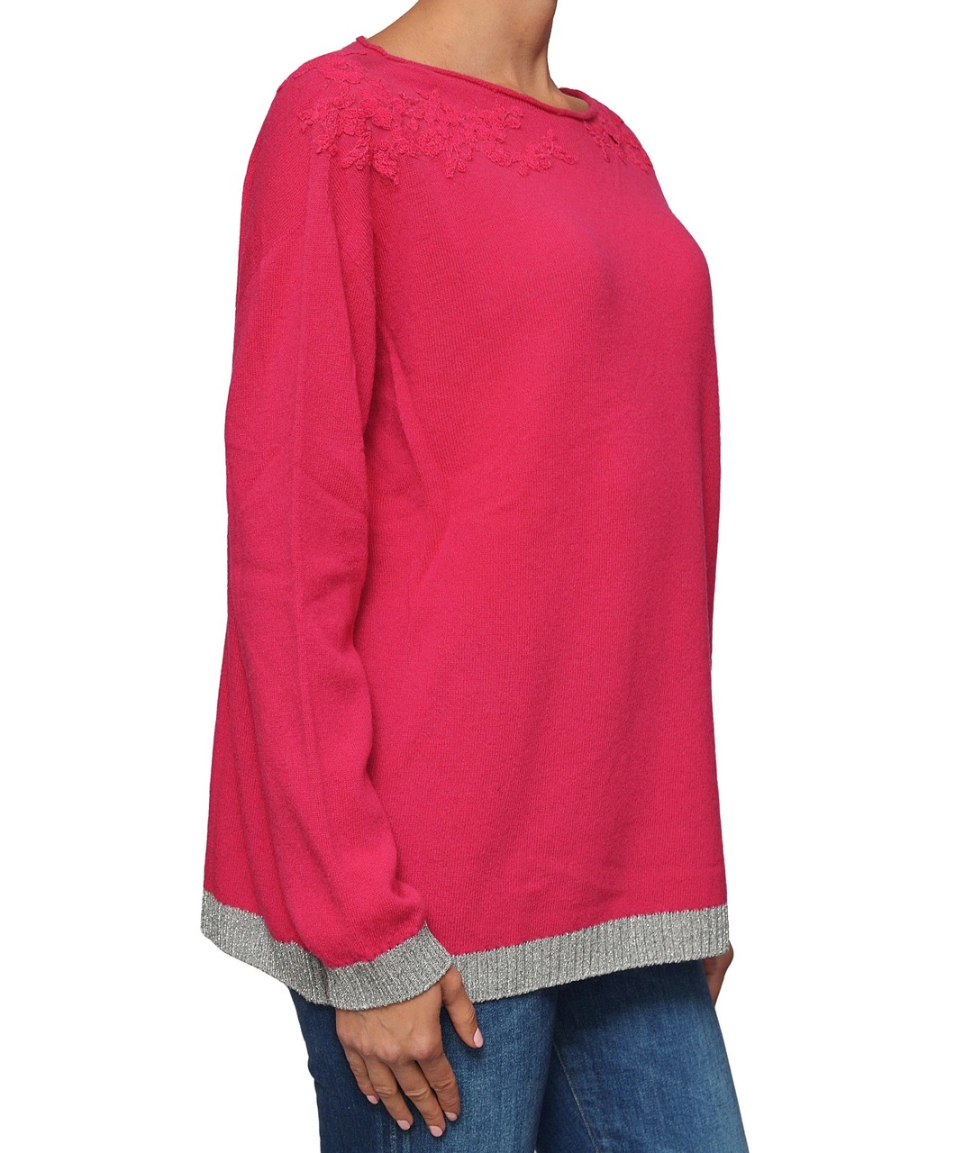 ERMANNO SCERVINO Розовый шерстяной джемпер / свитер, фото 2