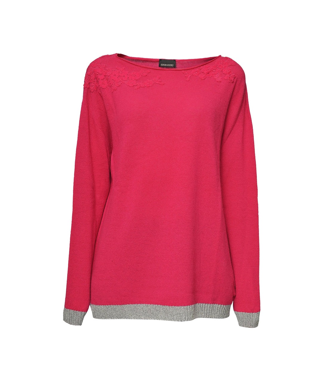 ERMANNO SCERVINO Розовый шерстяной джемпер / свитер, фото 1