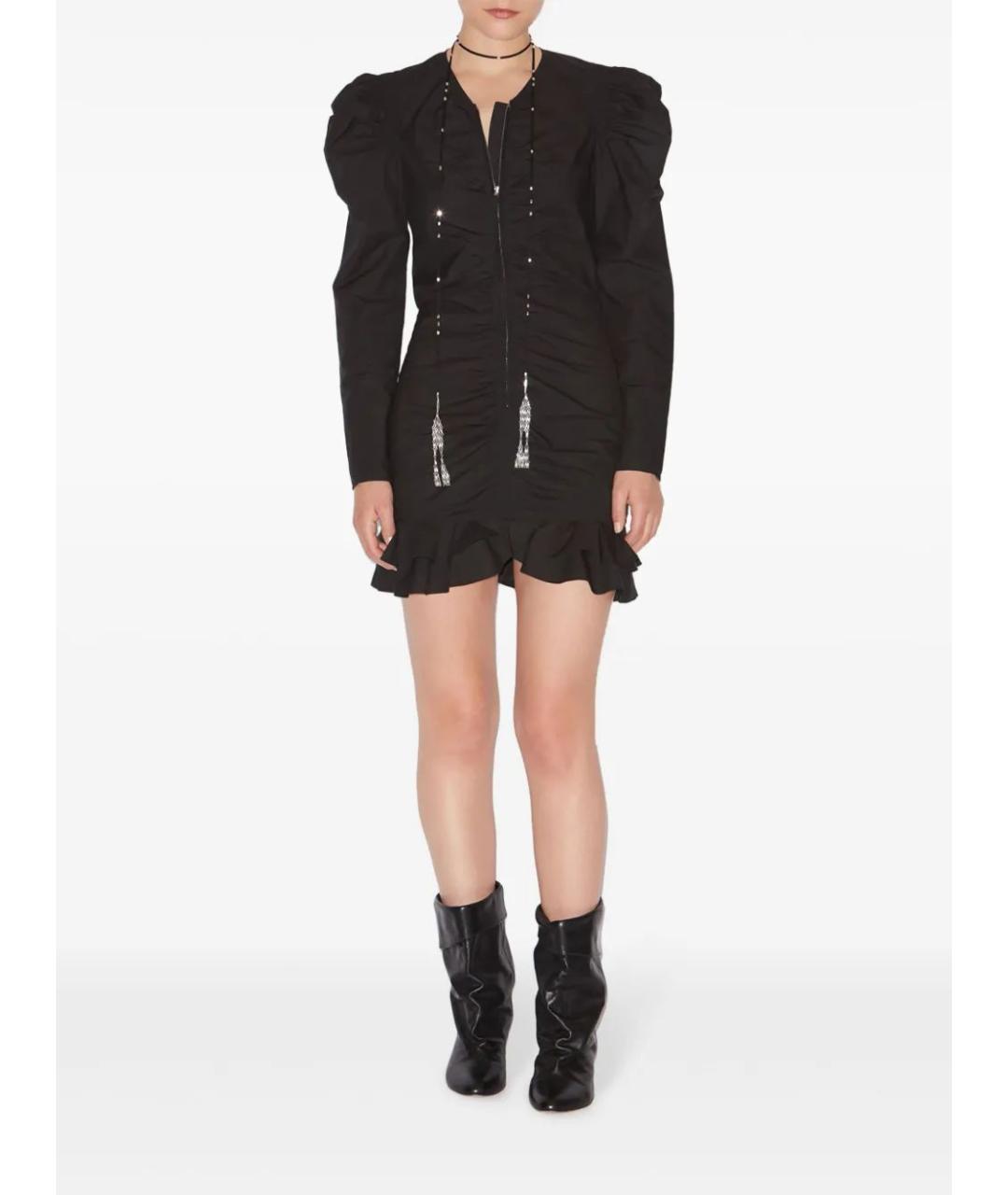 ISABEL MARANT Черное хлопковое повседневное платье, фото 5