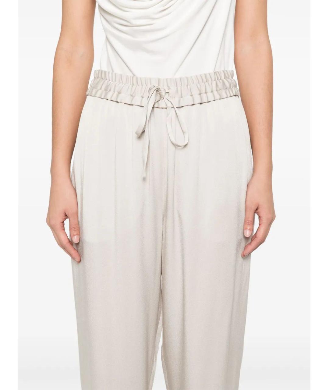 ISABEL MARANT Бежевые вискозные прямые брюки, фото 2