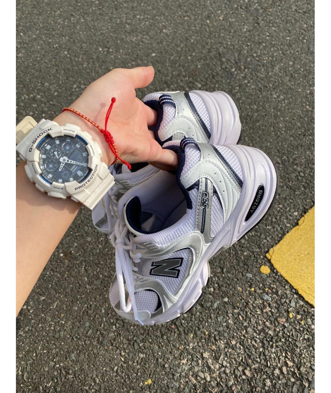 NEW BALANCE Белые текстильные низкие кроссовки / кеды, фото 5