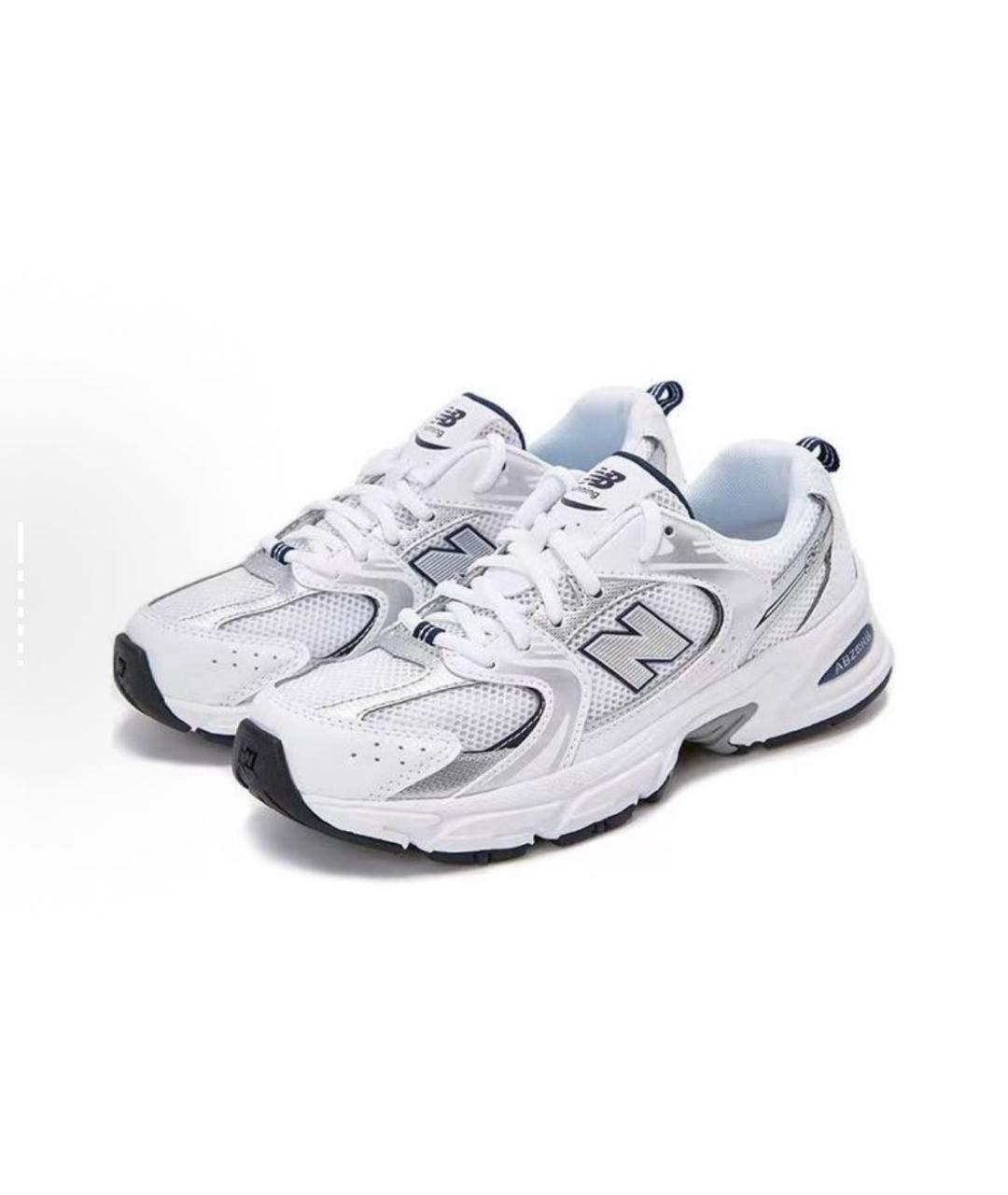 NEW BALANCE Белые текстильные низкие кроссовки / кеды, фото 2