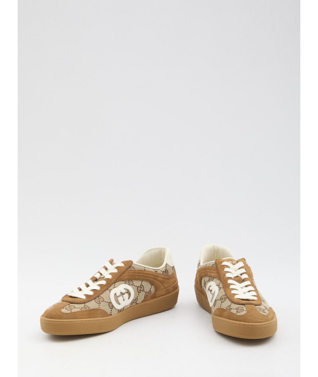 GUCCI Бежевые кеды, фото 5