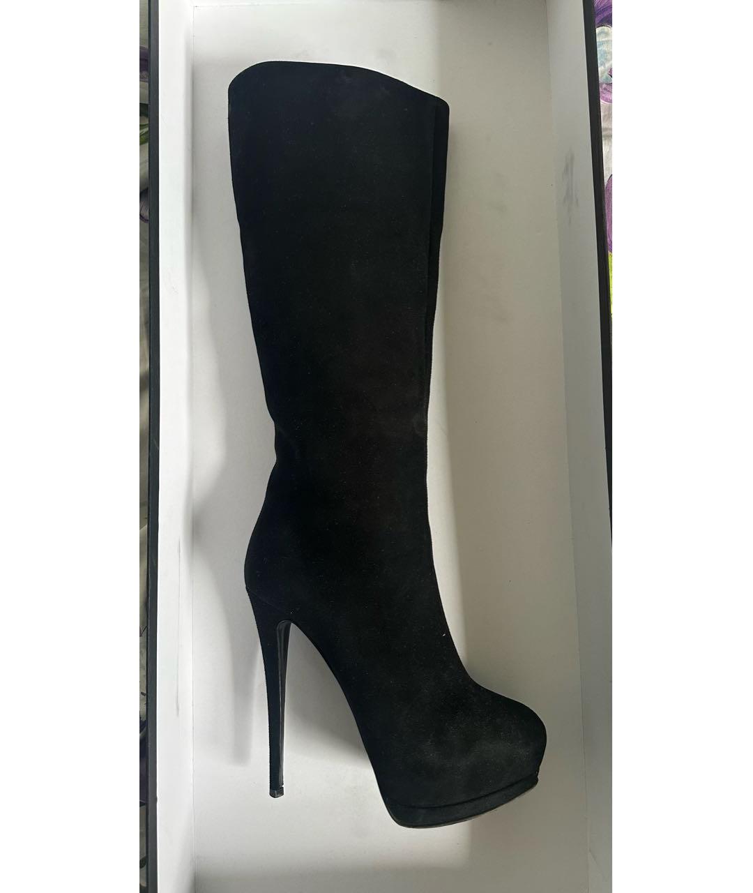 GIUSEPPE ZANOTTI DESIGN Черные замшевые сапоги, фото 8