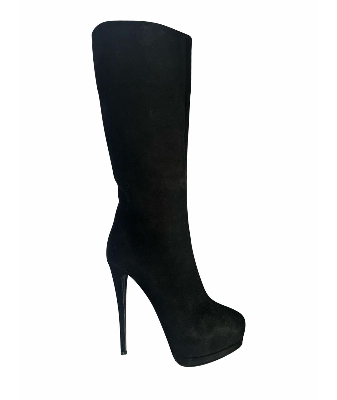 GIUSEPPE ZANOTTI DESIGN Черные замшевые сапоги, фото 1