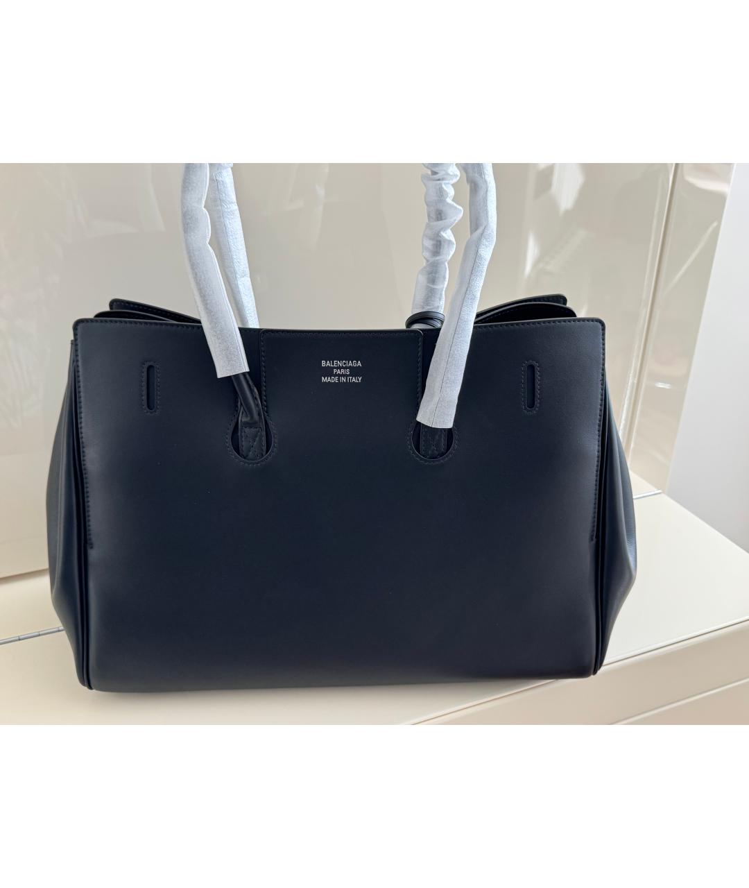 BALENCIAGA Черная кожаная сумка с короткими ручками, фото 3