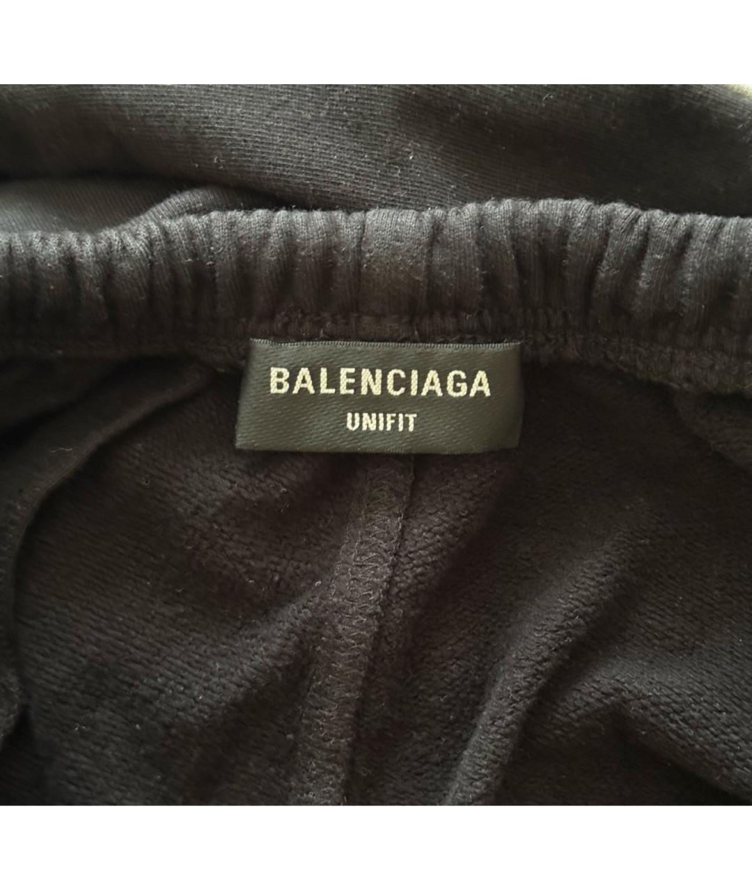 BALENCIAGA Черные хлопковые брюки широкие, фото 5