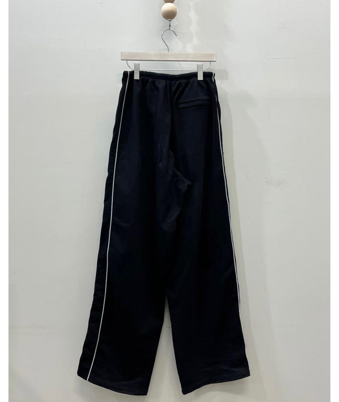 BALENCIAGA Черные хлопковые брюки широкие, фото 3