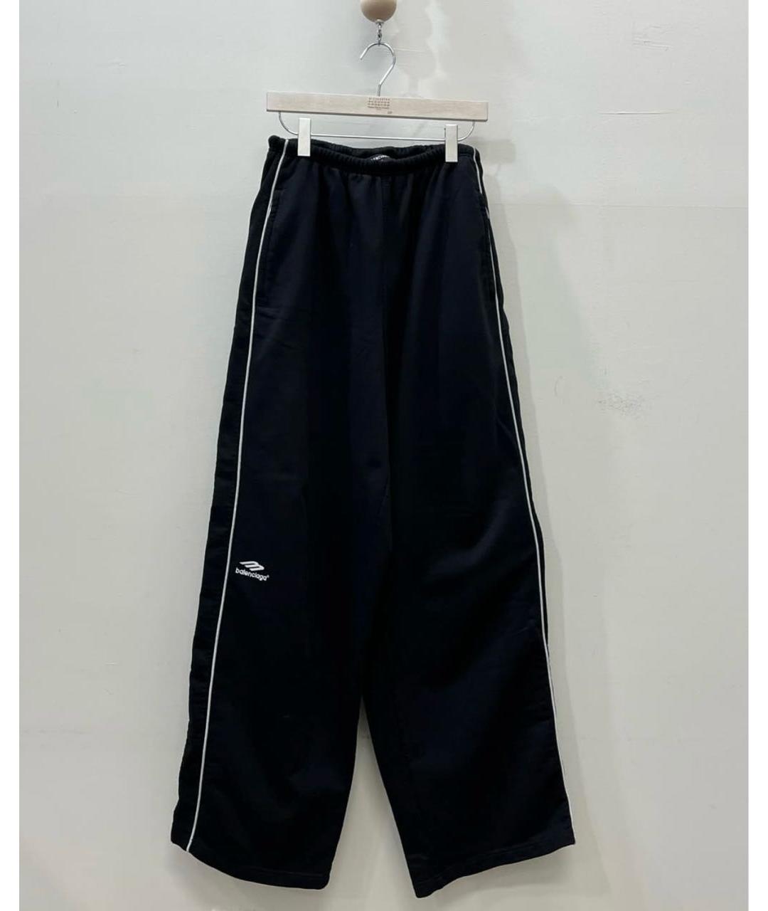 BALENCIAGA Черные хлопковые брюки широкие, фото 2