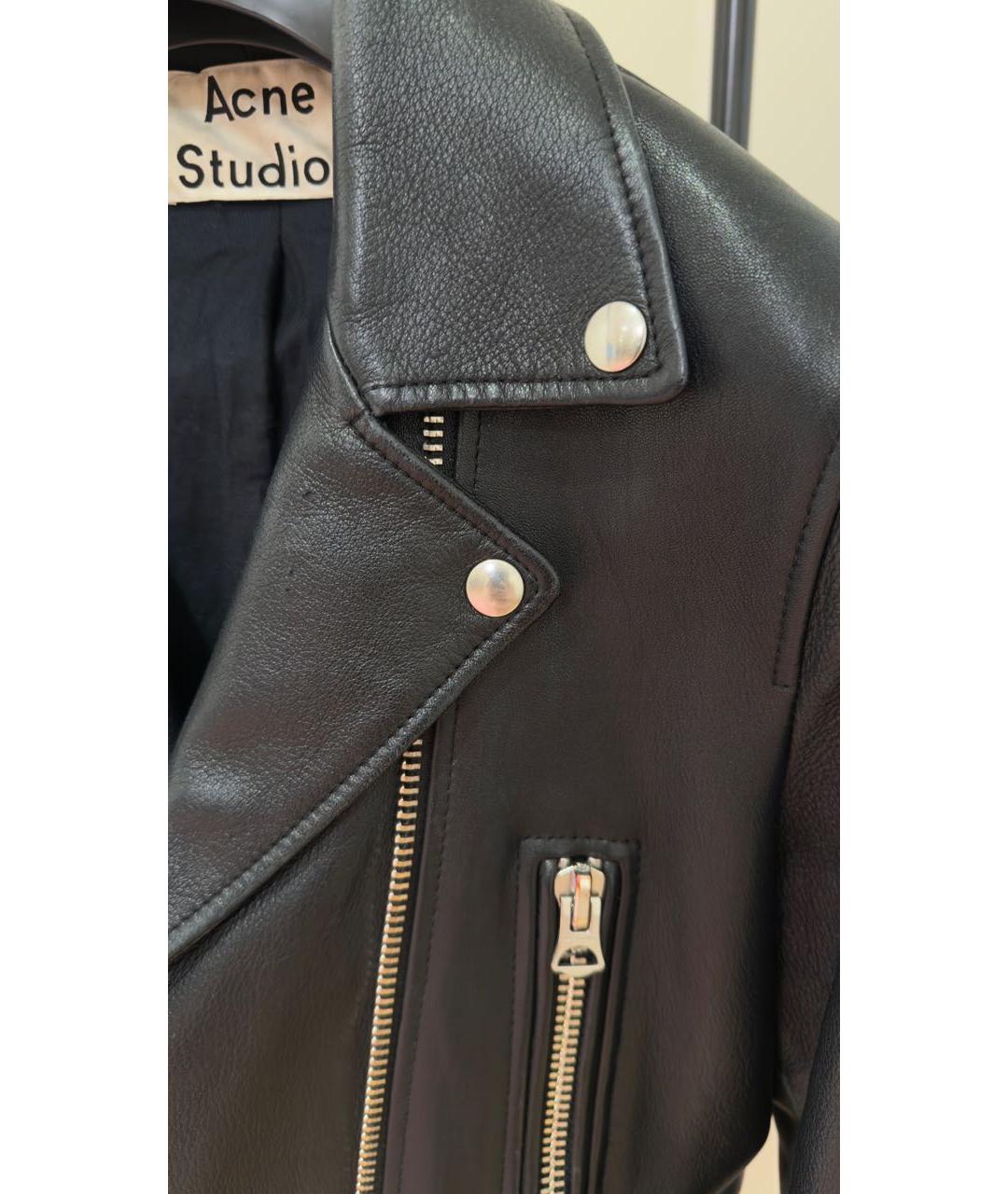 ACNE STUDIOS Черная кожаная куртка, фото 5