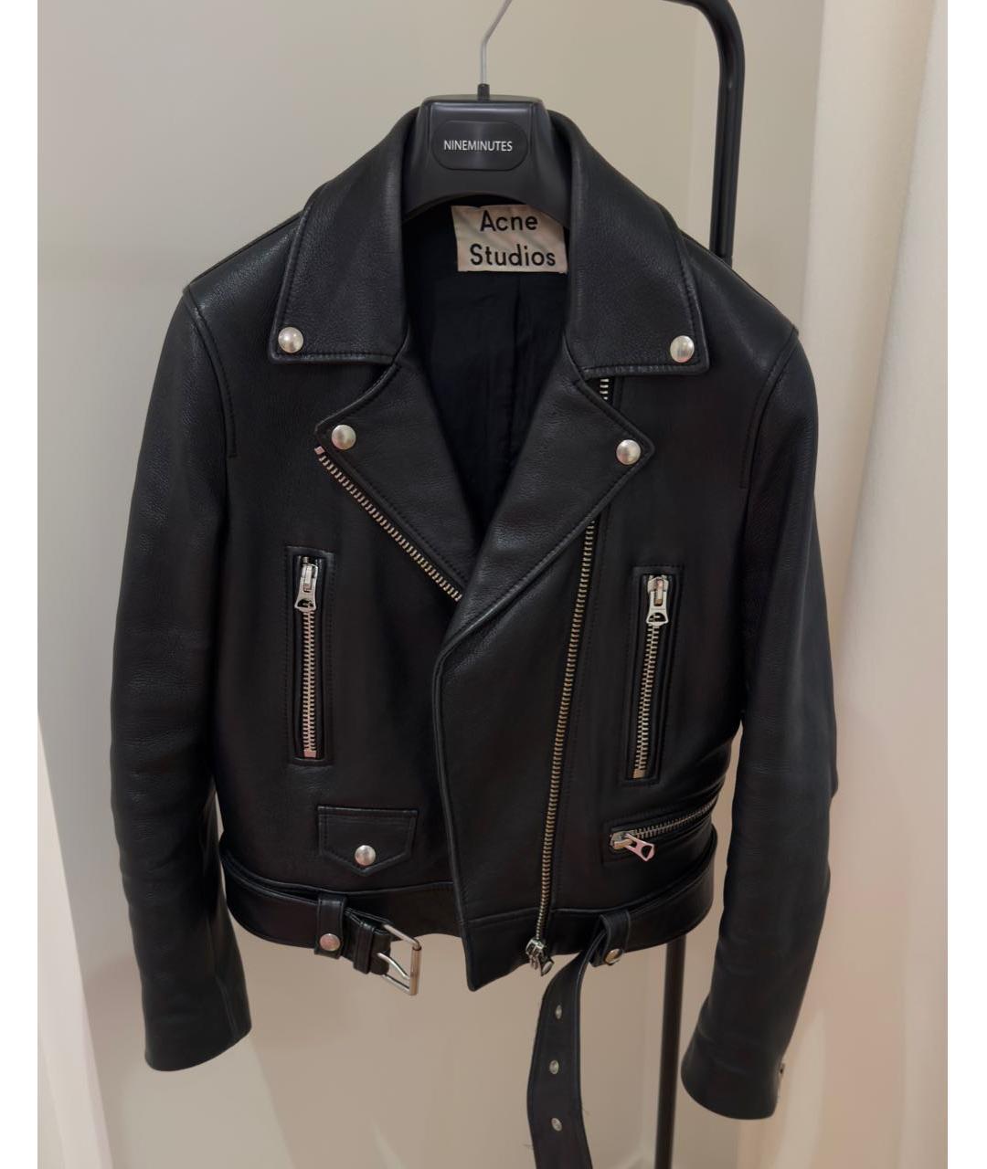 ACNE STUDIOS Черная кожаная куртка, фото 2