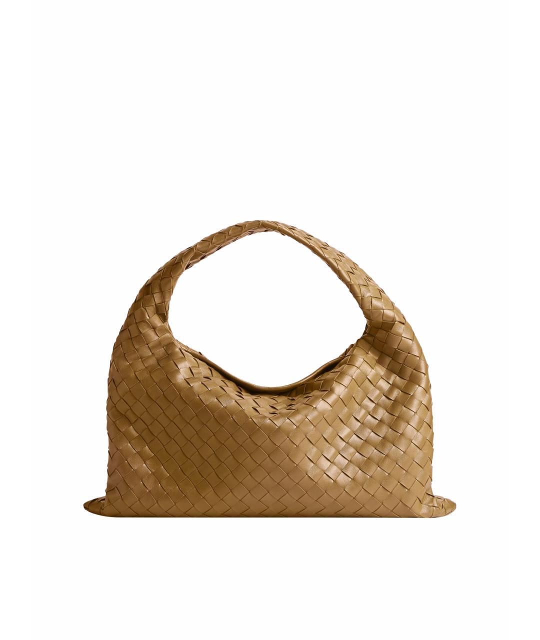 BOTTEGA VENETA Бежевая кожаная сумка с короткими ручками, фото 1