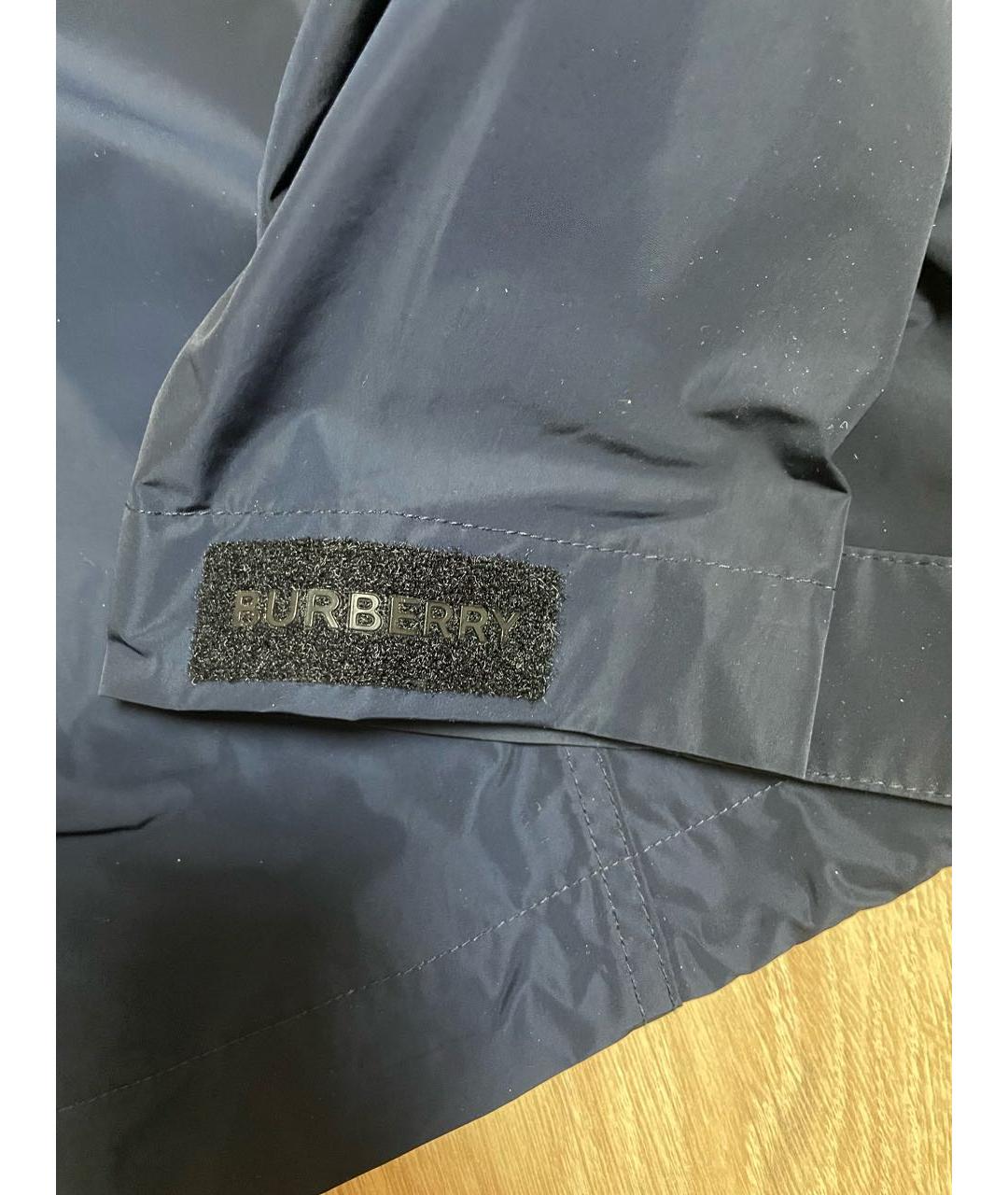 BURBERRY Темно-синяя полиэстеровая куртка, фото 5