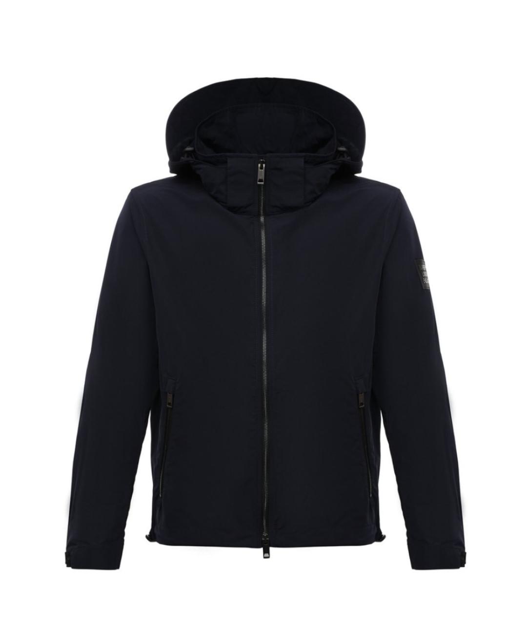 BURBERRY Темно-синяя полиэстеровая куртка, фото 1