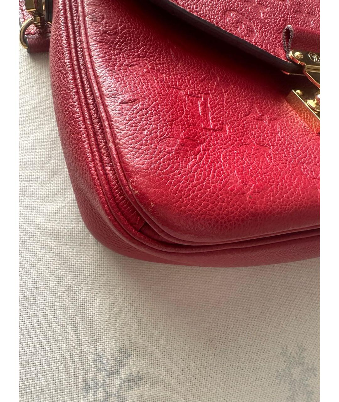 LOUIS VUITTON Красная кожаная сумка через плечо, фото 7