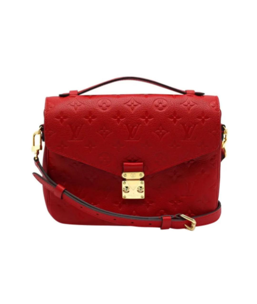 LOUIS VUITTON Красная кожаная сумка через плечо, фото 1