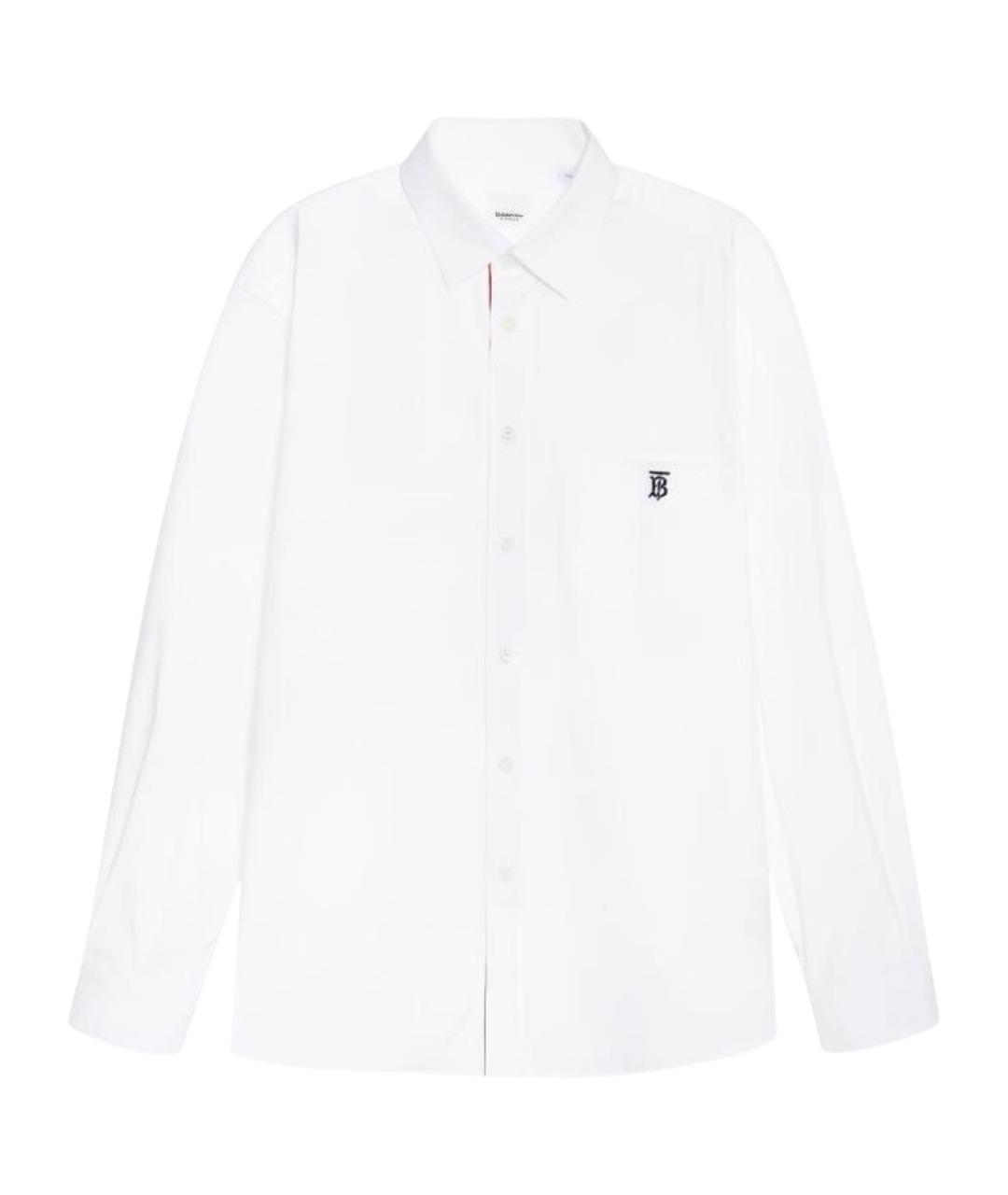 BURBERRY Белая хлопковая кэжуал рубашка, фото 1