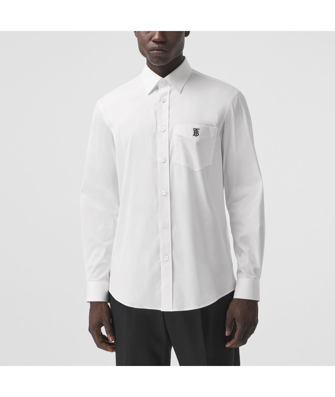 BURBERRY Белая хлопковая кэжуал рубашка, фото 5