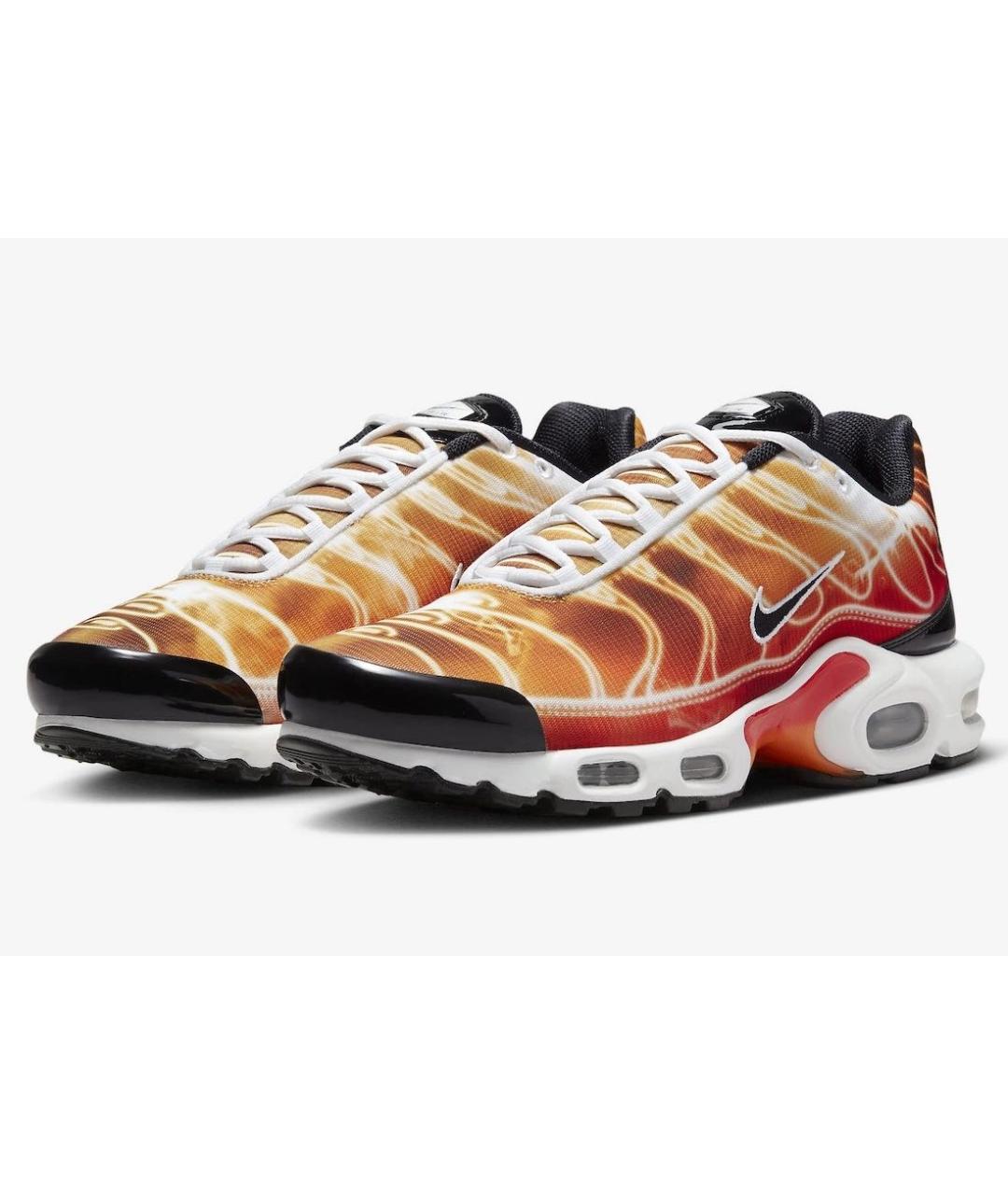 NIKE Оранжевое текстильные кроссовки, фото 2