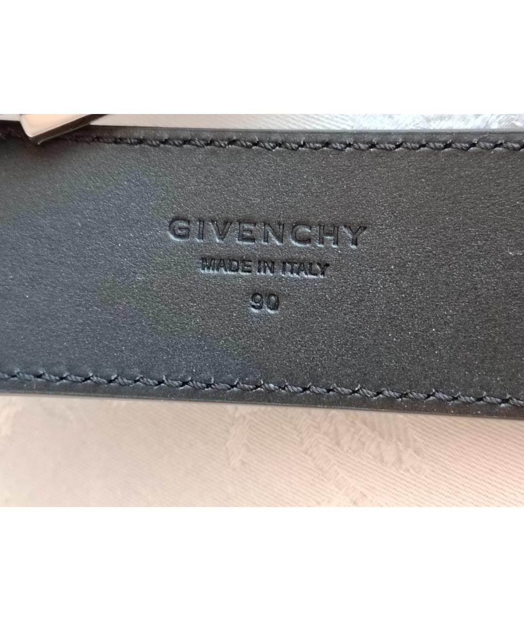 GIVENCHY Черный кожаный ремень, фото 3