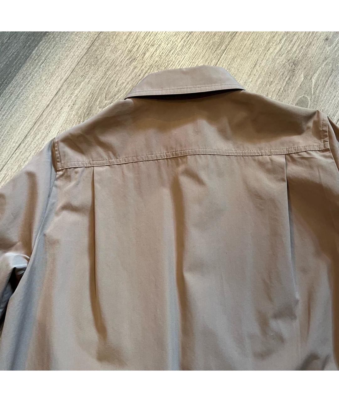 BURBERRY Бежевая хлопковая рубашка, фото 9
