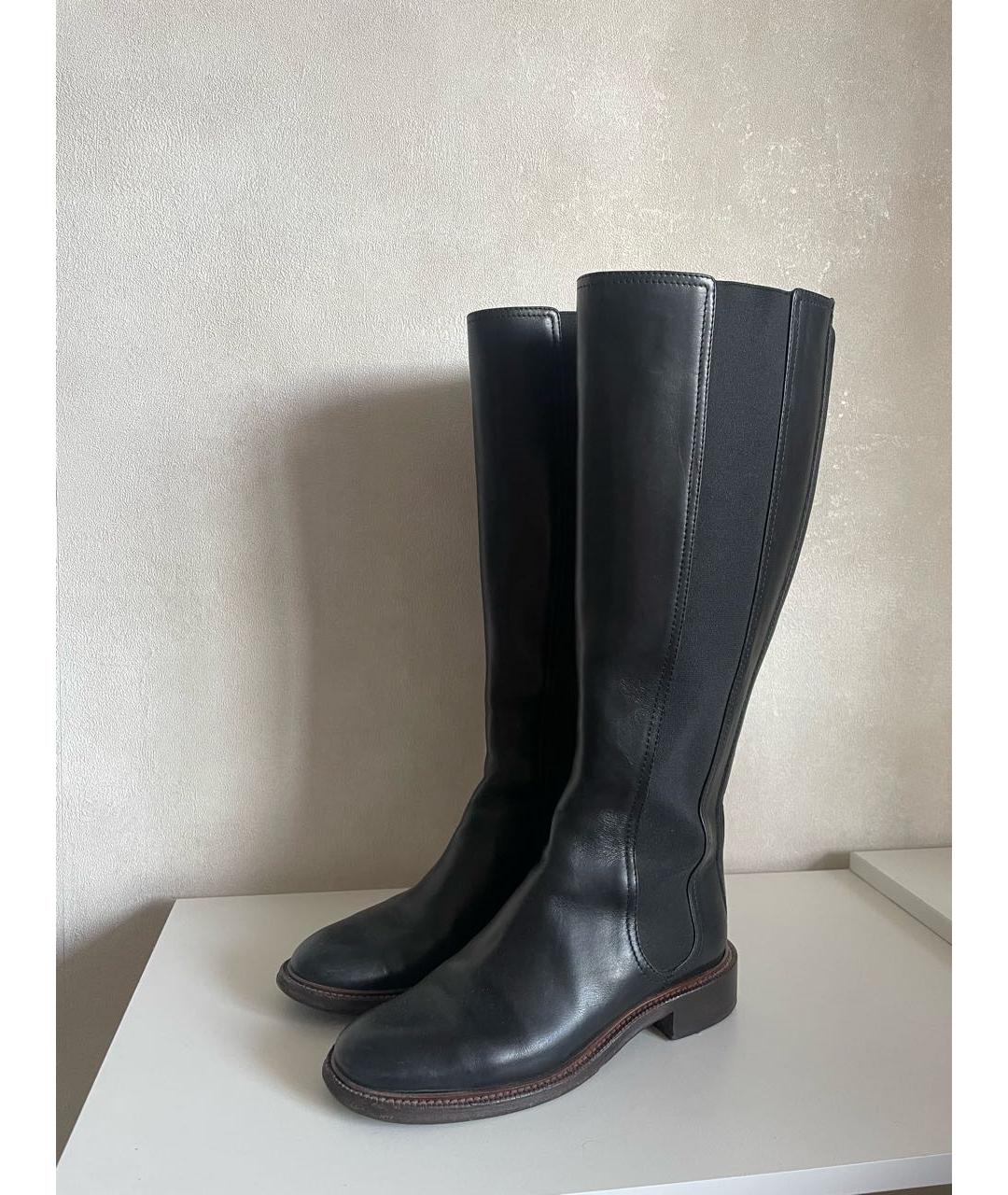 CELINE Черные кожаные сапоги, фото 5
