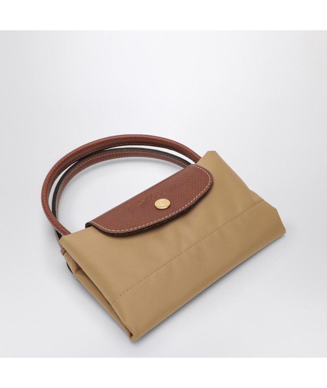 LONGCHAMP Бежевая синтетическая сумка тоут, фото 3
