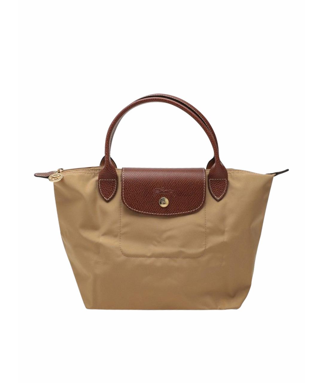 LONGCHAMP Бежевая синтетическая сумка тоут, фото 1