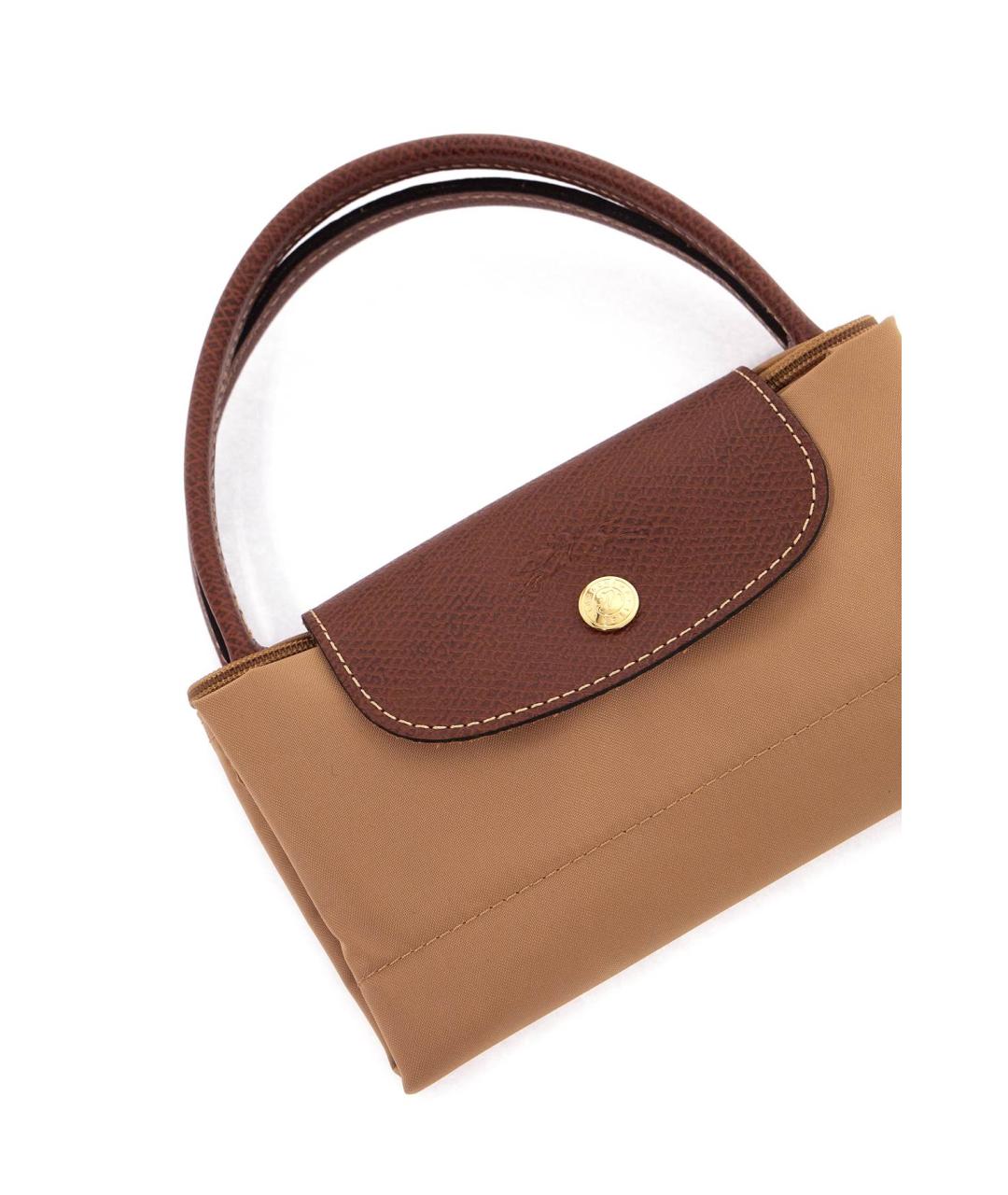 LONGCHAMP Бежевая синтетическая сумка тоут, фото 4