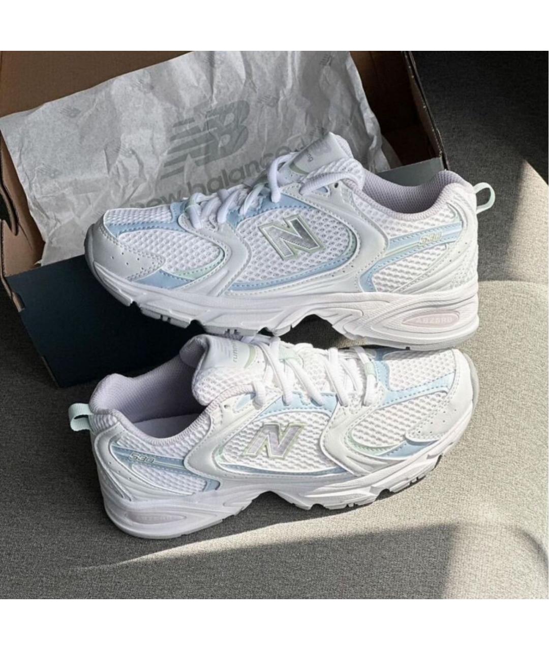 NEW BALANCE Голубые текстильные кроссовки, фото 6