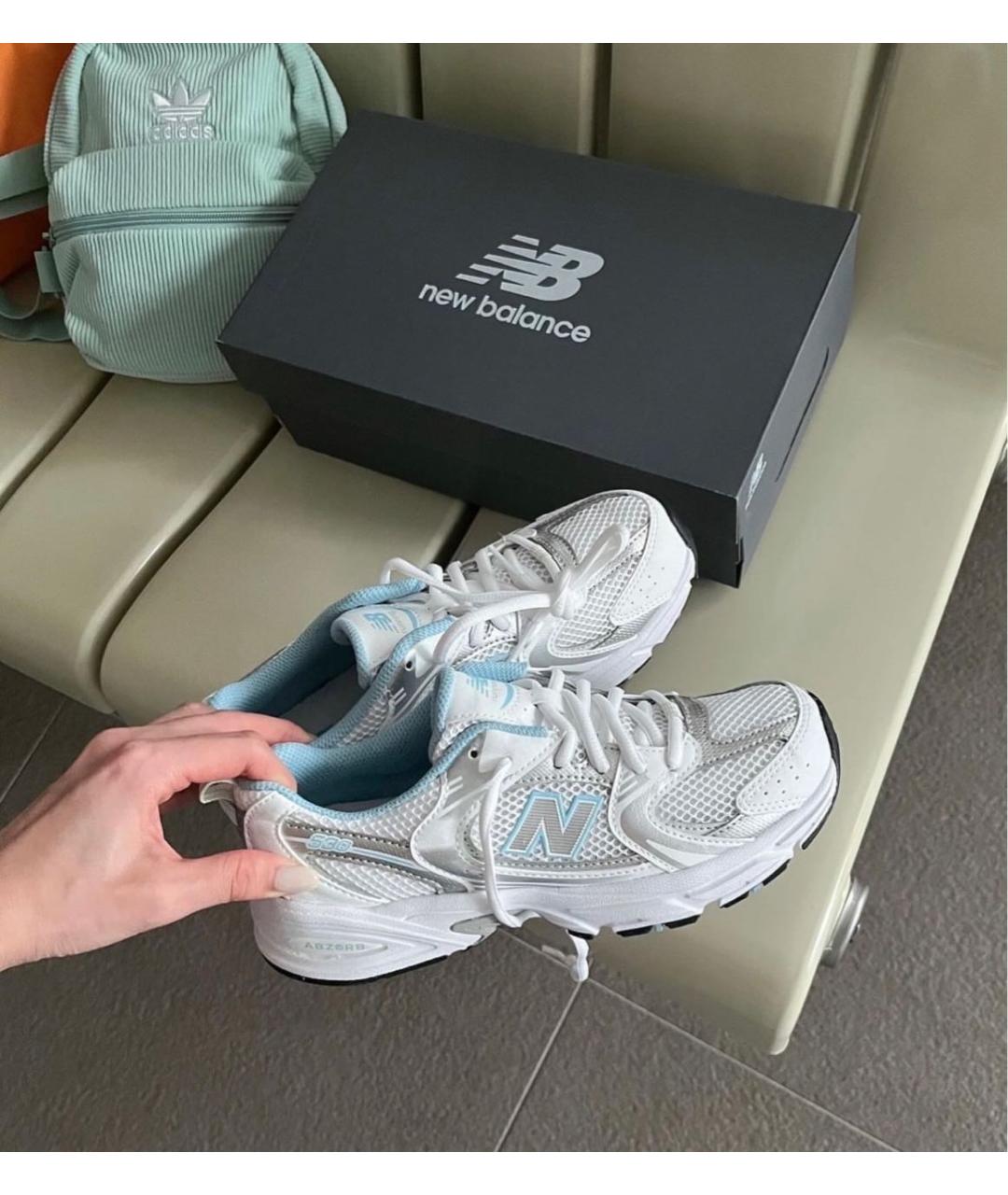 NEW BALANCE Голубые текстильные кроссовки, фото 5