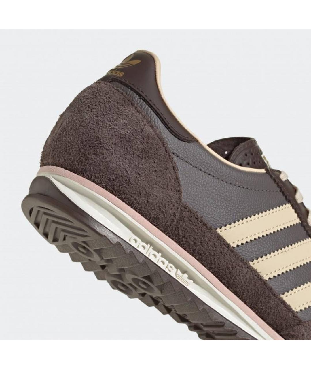 ADIDAS Коричневые кожаные кроссовки, фото 3