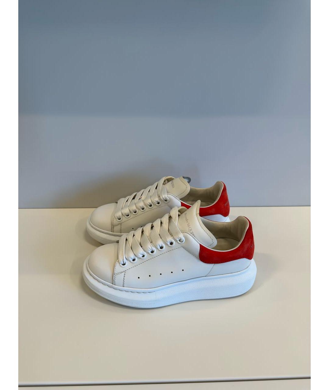 ALEXANDER MCQUEEN Белые кожаные кеды, фото 6