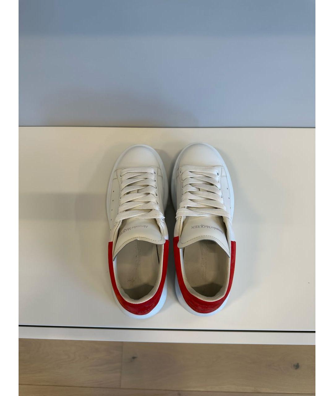 ALEXANDER MCQUEEN Белые кожаные кеды, фото 3