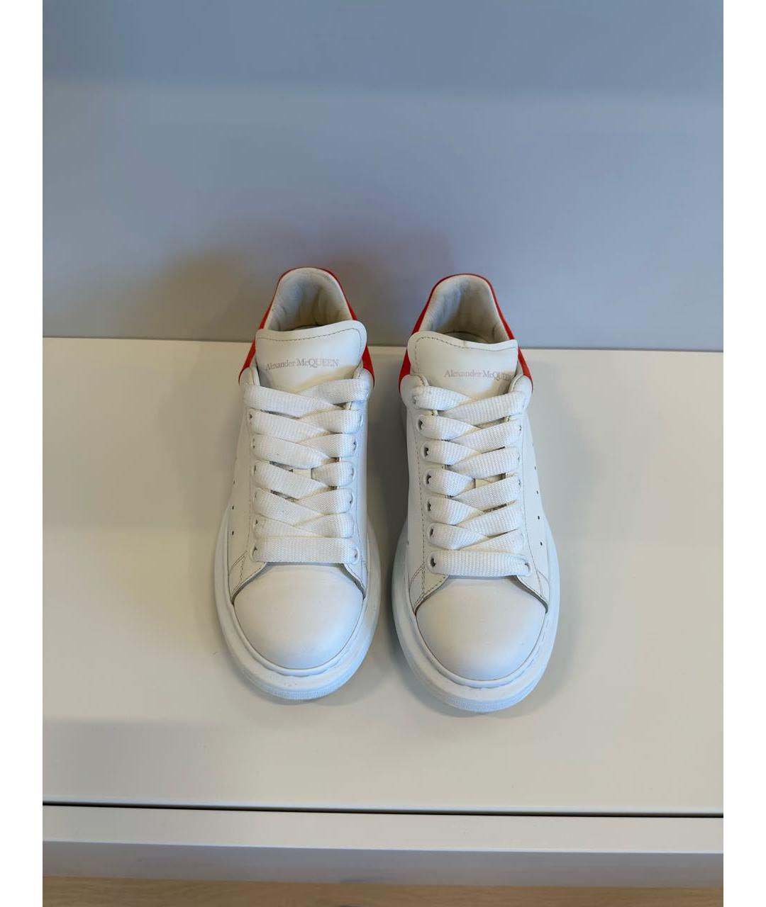 ALEXANDER MCQUEEN Белые кожаные кеды, фото 2