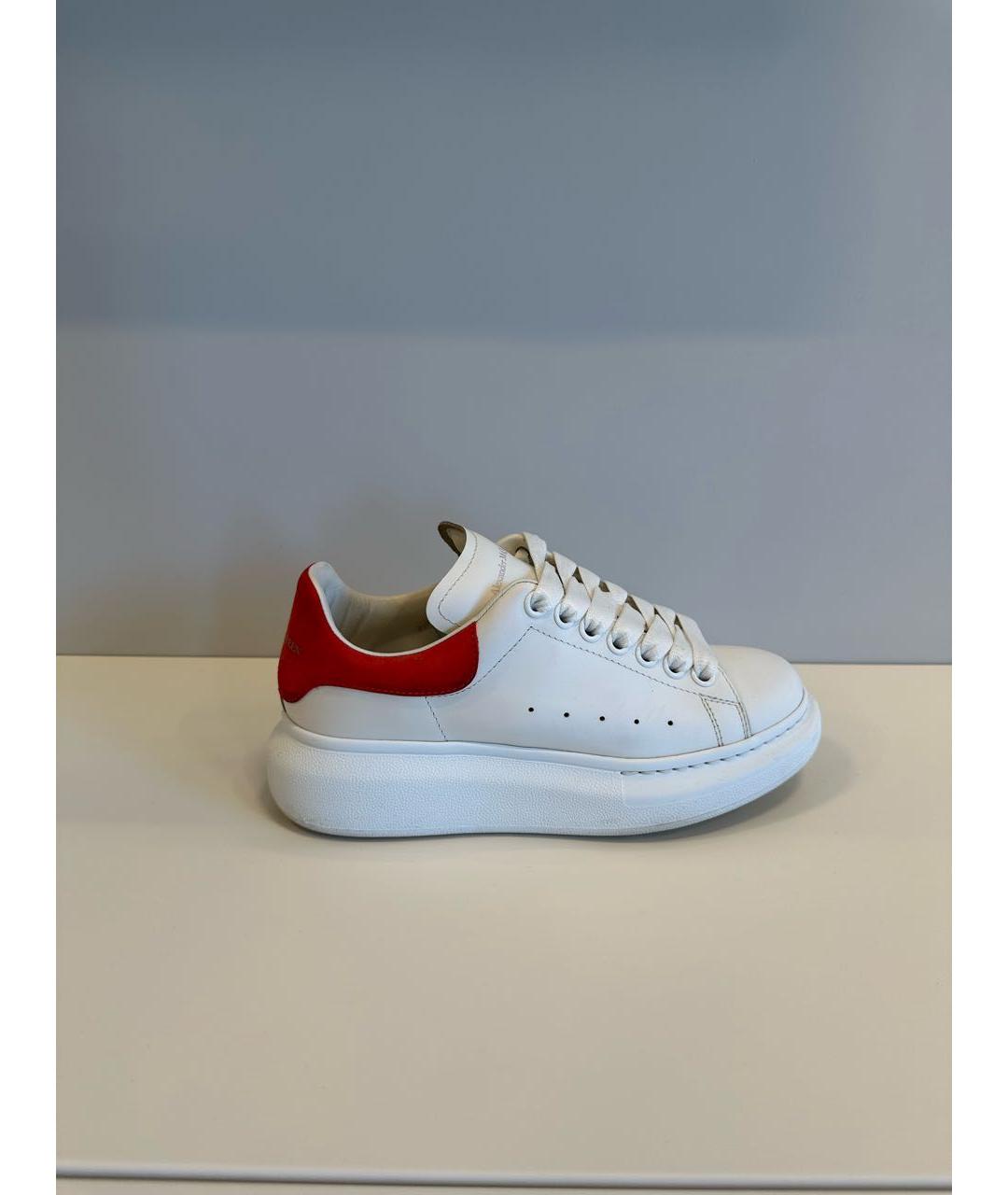 ALEXANDER MCQUEEN Белые кожаные кеды, фото 9