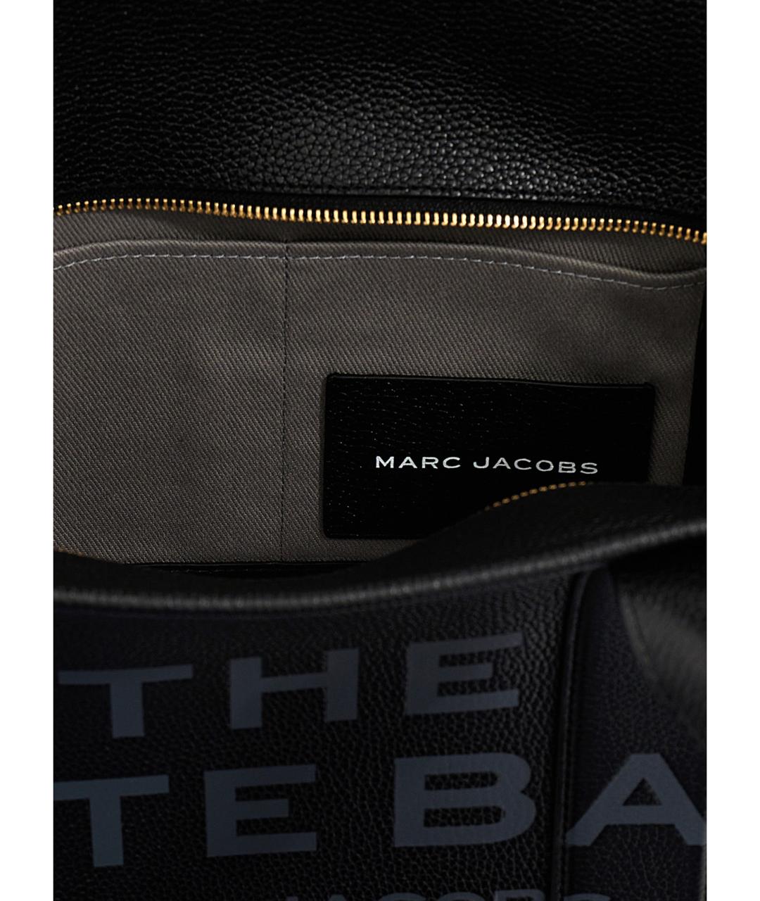 MARC JACOBS Черная кожаная сумка тоут, фото 3