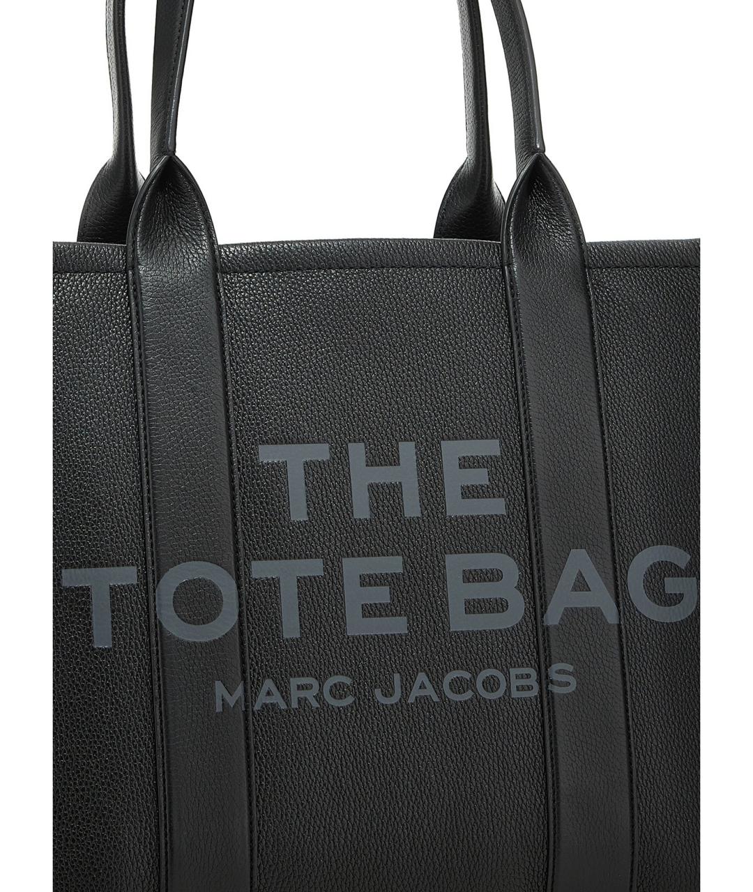 MARC JACOBS Черная кожаная сумка тоут, фото 4