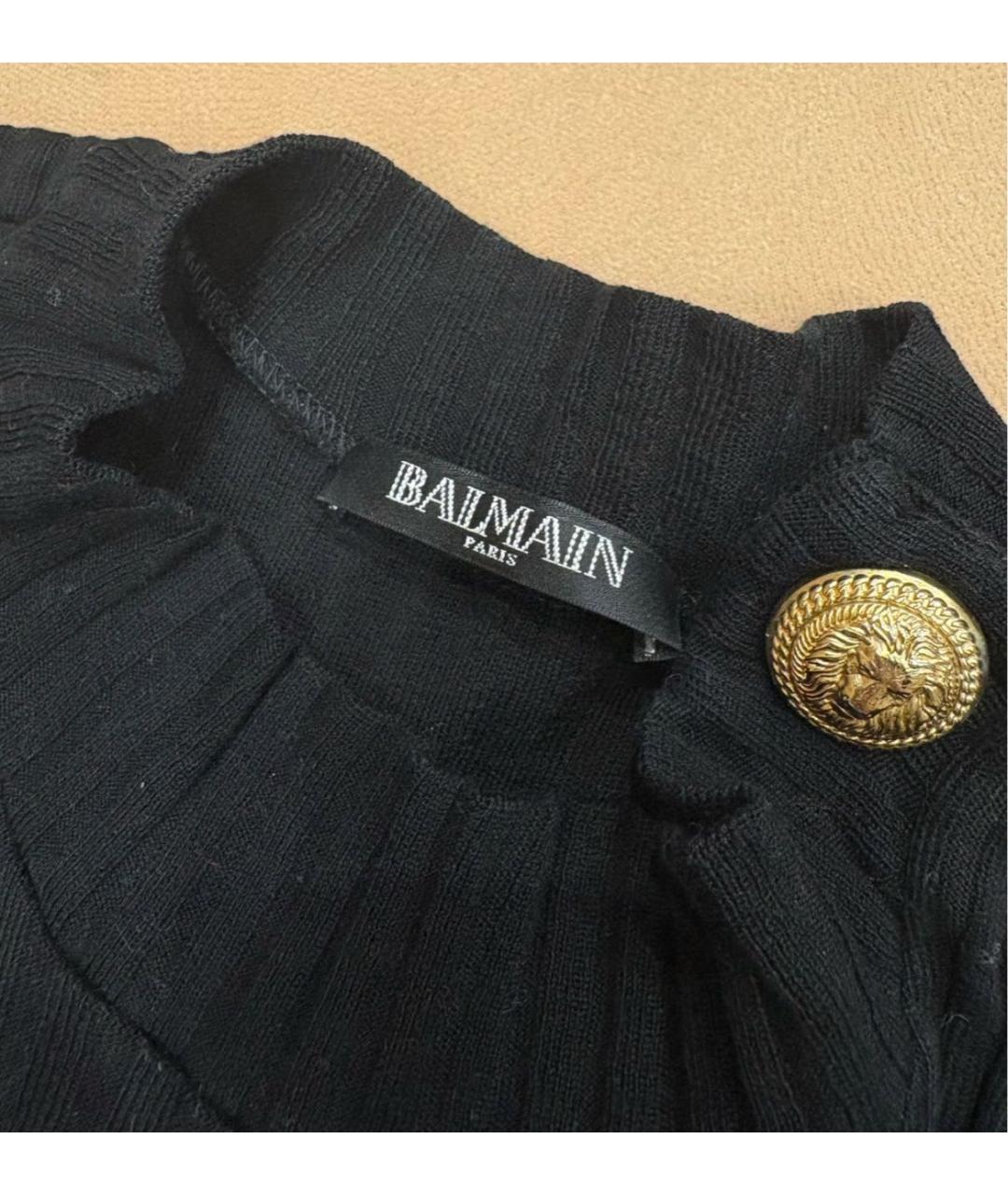 BALMAIN Черная хлопковая майка, фото 5