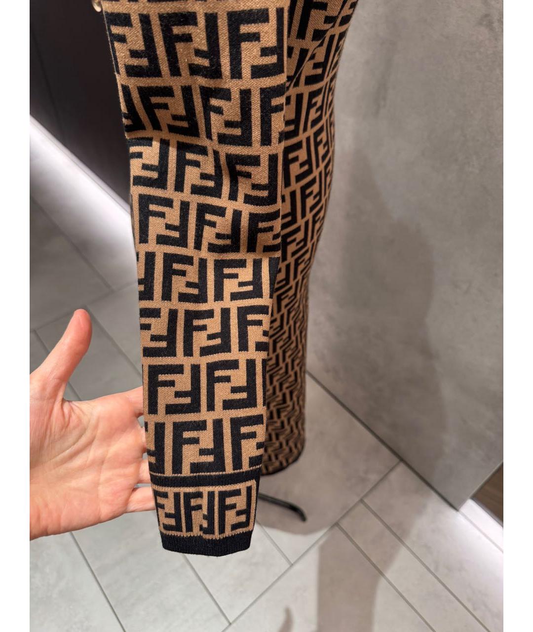FENDI Бежевое полиамидовое повседневное платье, фото 4