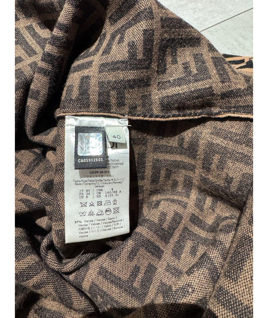 FENDI Бежевое полиамидовое повседневное платье, фото 5